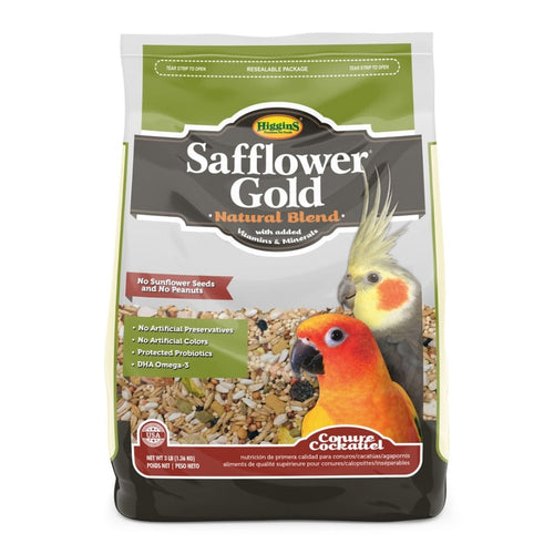 Higgins Safflower Gold Blend Conure & Cockatiel (3 LB)