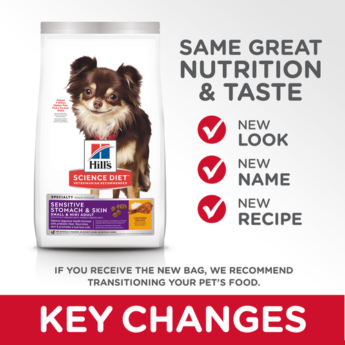 Hill's Science Diet Adult Sensitive Stomach & Skin Small & Mini Chicken Recipe Dog Food (4 lb)