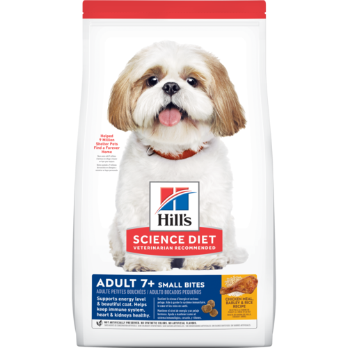 Hill's® Science Diet® Adult 7+ Small Bites Chicken Meal, Barley & Rice Recipe Dog Food (5-lb)