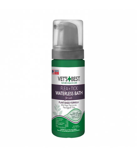 Vet’s Best Flea & Tick Waterless Bath for Cats (5 OZ)