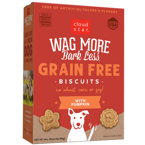 Cloud Star Wag More Bark Less Grain Free Oven Baked Biscuits with Pumpkin (2.5 lb)