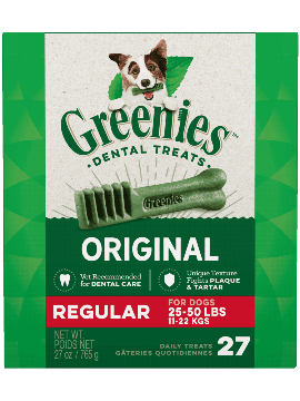 Greenies Regular Original Dental Dog Chews (27-oz, 27 count)