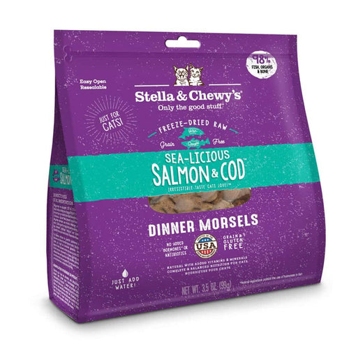 Stella & Chewy's Sea-Licious Salmon & Cod Freeze-Dried Morsels Cat Food (3.5-oz)
