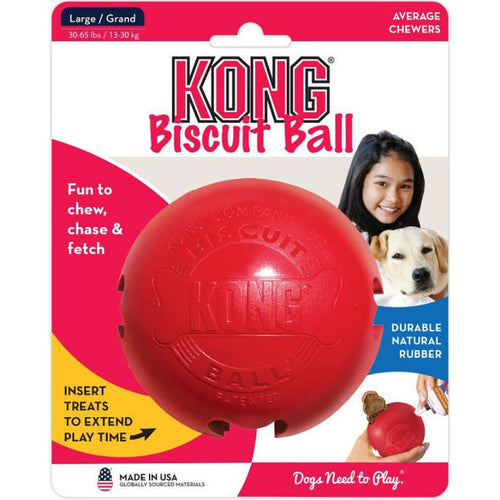 KONG BISCUIT BALL (LG / RED)