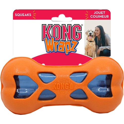KONG WRAPZ BONE (SM / ORANGE/BLUE)