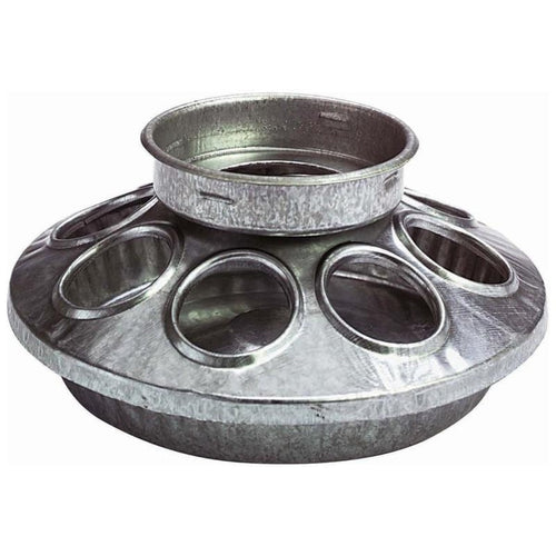 LITTLE GIANT ROUND JAR POULTRY FEEDER BASE GALV (1 QT)
