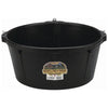 LITTLE GIANT RUBBER FEEDER TUB W/HOOKS (6.5 GAL / BLACK)