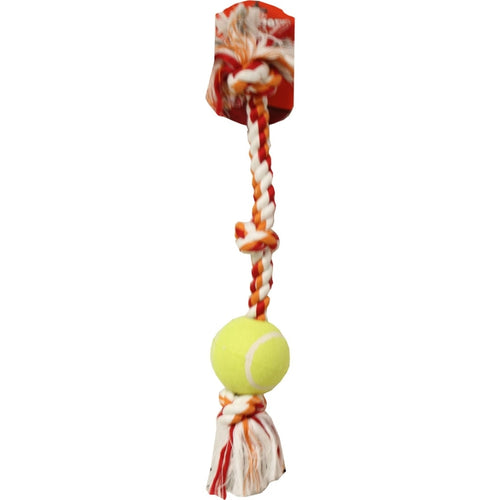 MAMMOTH KNOT TUG W/TENNIS BALL (24 IN / MULTI)