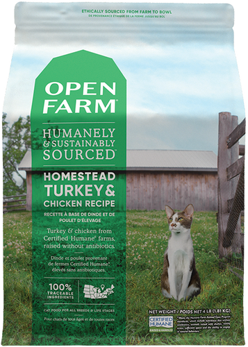 Open Farm Homestead Turkey & Chicken Dry Cat Food (4-lbs)