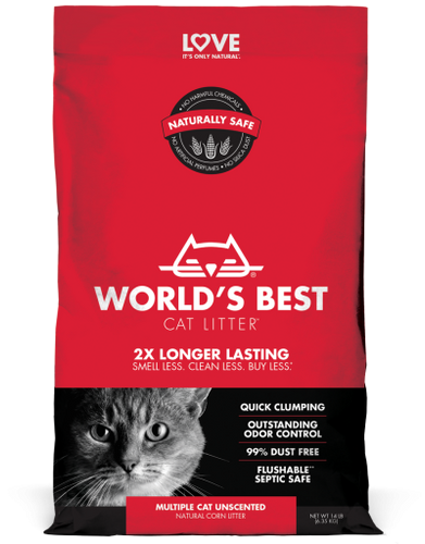 World's Best Multiple Cat Clumping Formula Cat Litter (28-lb)