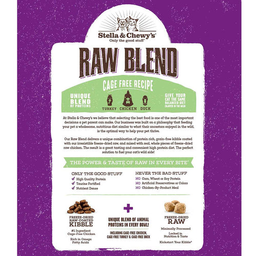 Stella & Chewy's Cat Kibble-Raw Blend Cage Free Poultry Recipe (5-lb)