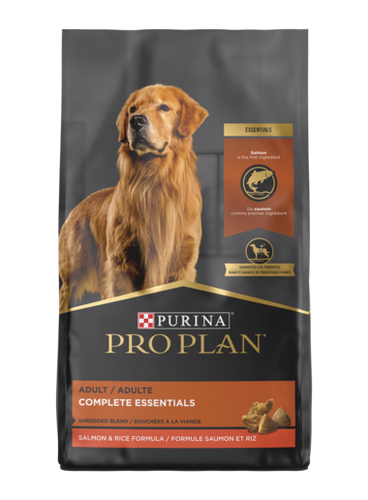 Purina Pro Plan Adult Complete Essentials Shredded Blend Salmon & Rice Dry Dog Food (15 lb)