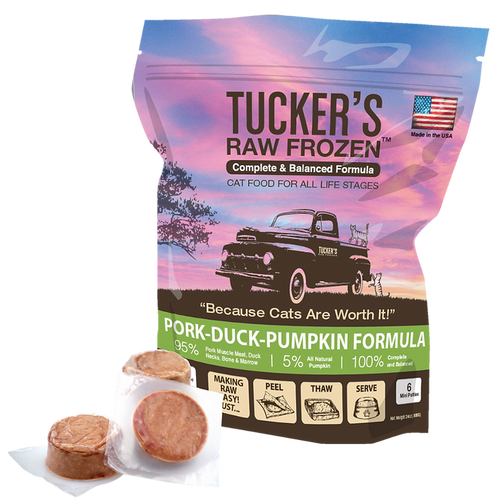 Tucker's Pork-Duck-Pumpkin Raw Frozen Cat Food (24 Oz)