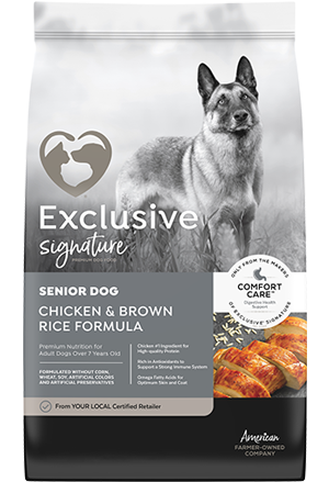 Exclusive Senior  -Chicken & Brown Rice-Dog  Formula 30lbs