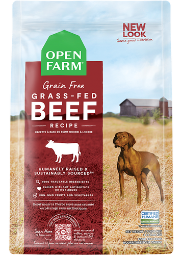 Open Farm Grass-Fed Beef Dry Dog Food (24 LB)