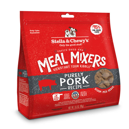 Stella & Chewy's Freeze-Dried Raw Meal Mixers Dog Food Topper - Purely Pork Recipe (3.5-oz)