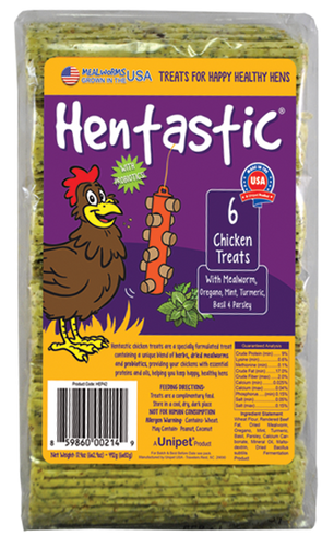 Unipet Hentastic® Treats with Herbs, Mealworms, and Probiotics (single)