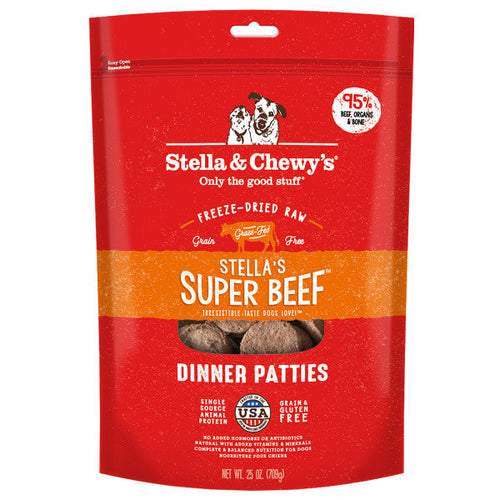 Stella & Chewy's Stella's Super Beef Freeze-Dried Dinner Patties Dog Food (25-oz)