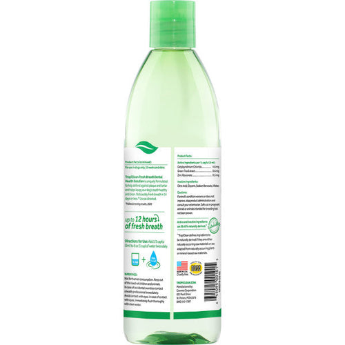 TropiClean Fresh Breath Dental Health Solution for Dogs (16-oz)