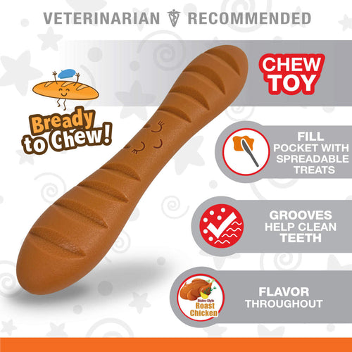 Nylabone Power Chew Baguette Dog Toy (Large/Giant - Up to 50 lbs)