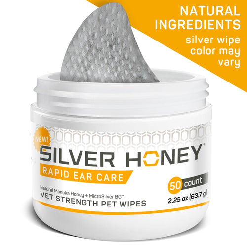Absorbine Silver Honey® Rapid Ear Care Vet Strength Pet Wipes (50ct Jar)