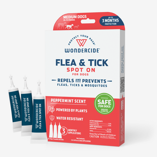 Wondercide Flea & Tick Spot On for Dogs + Cats with Natural Essential Oils (Small Dog)
