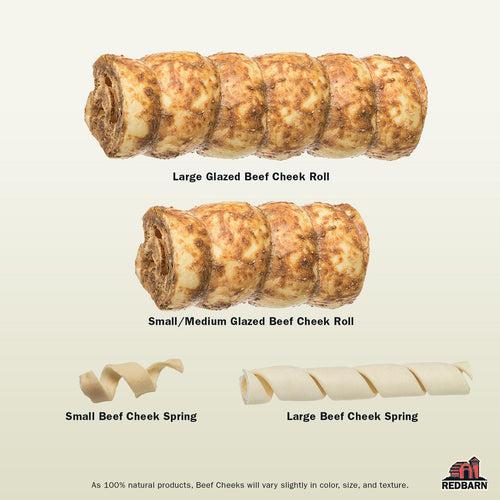 Redbarn Glazed Beef Cheek Rolls - Peanut Butter Flavor (Small/Medium)
