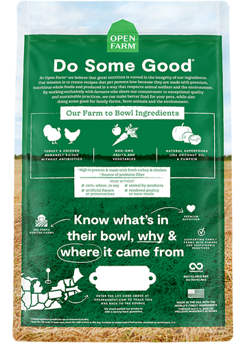 Open Farm Homestead Turkey & Chicken Grain-Free Dry Dog Food (24-lbs)