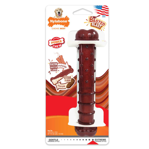 Nylabone Power Chew Basted Blast Dual Flavored Dog Chew Toys (Large/Giant- Up to 50 lbs)