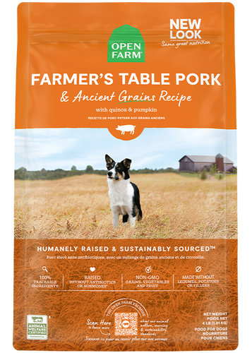 Open Farm Farmer's Table Pork & Ancient Grains Dry Dog Food (4 LB)