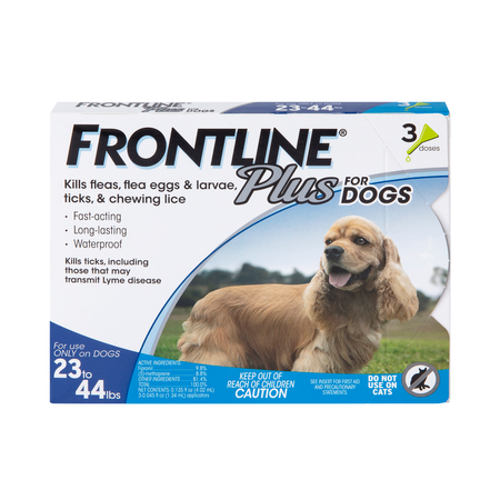 Frontline Plus For Dogs (23-44 lbs - 3 Month)