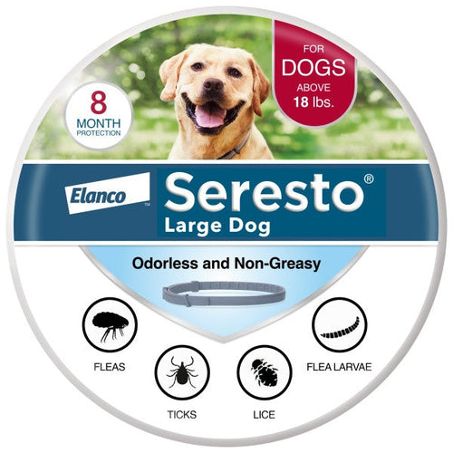 Seresto Flea and Tick Collar for Dogs (Large Dogs - Above 18 lbs)