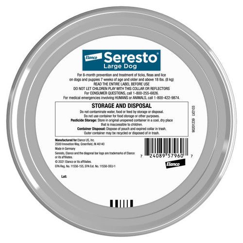 Seresto Flea and Tick Collar for Dogs (Small Dogs - Up to 18 lbs)