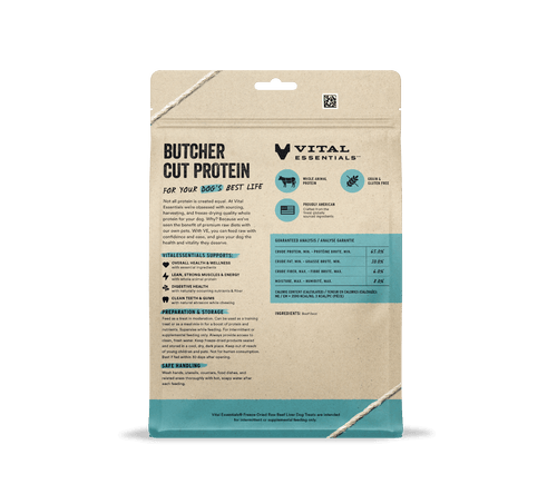 Vital Essentials Freeze Dried Raw Beef Liver Dog Treats (2.1 Oz)