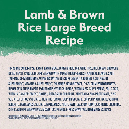 Natural Balance Limited Ingredient Lamb & Brown Rice Large Breed Recipe Dry Dog Food (26 Lb)
