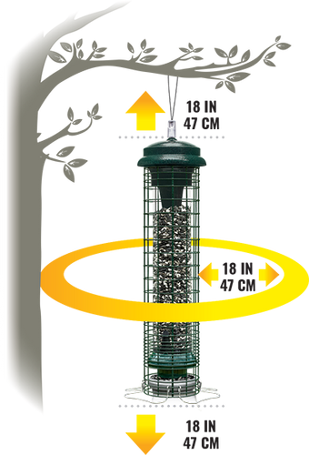 Brome Squirrel Solution® 150 Tube Bird Feeder (1.5 qt / 2.6 lb - 4 Perches)