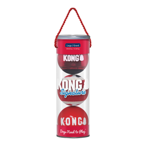KONG Signature Balls Dog Toy 3-Pk (Large)