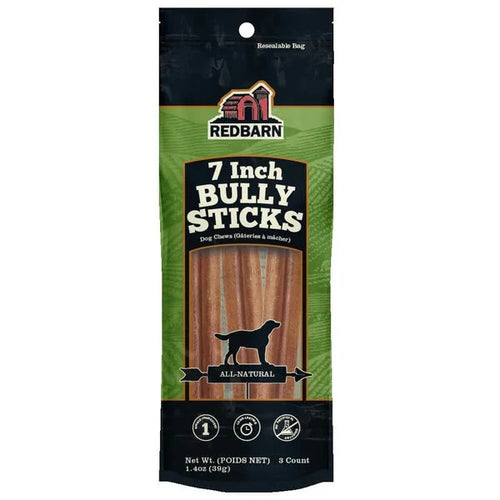 Redbarn Naturals Bully Stick Chew (7-inch 3 pack)