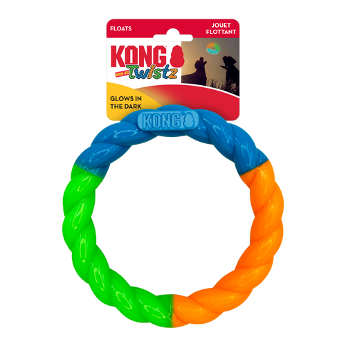 KONG Twistz High Viz Ring Dog Toy (Small)