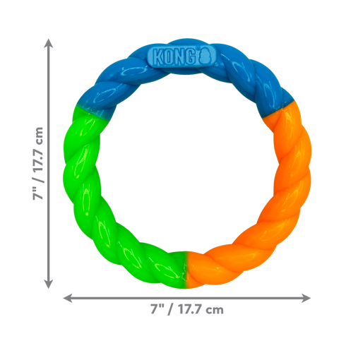 KONG Twistz High Viz Ring Dog Toy (Small)