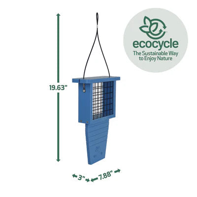 Nature's Way Suet Station Recycled Plastic Tail-prop Bird Feeder (Blue)