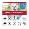K9 Advantix II Flea, Tick & Mosquito Treatment & Prevention for Medium Dogs (Dogs 11-20 lbs. | 1-Mo Supply)