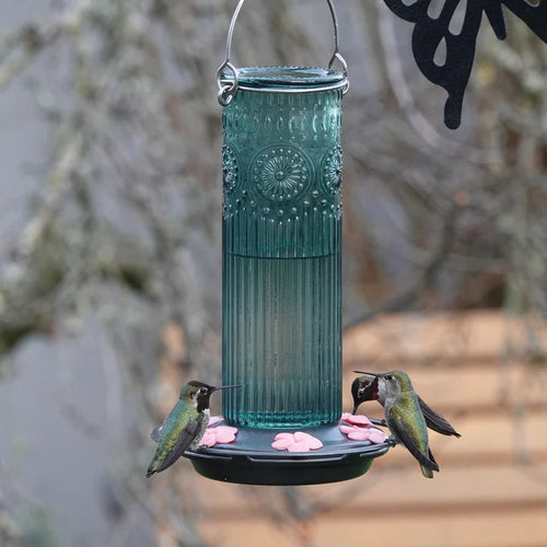 Nature's Way Bird Products Antique Glass Gravity Hummingbird Feeder (28 oz)