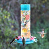 Nature's Way Bird Products Charming Peony Decorative Glass Hummingbird Feeder (20 oz)