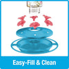 Nature's Way Bird Products Charming Peony Decorative Glass Hummingbird Feeder (20 oz)
