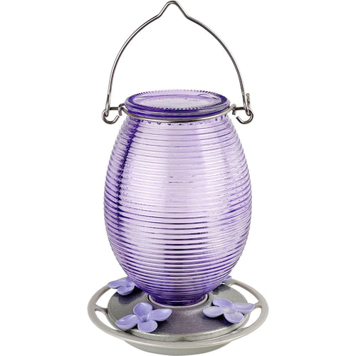Nature's Way Bird Products Lilac Dreams Antique Glass Gravity Hummingbird Feeder (29 oz)