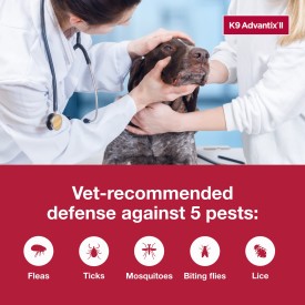 K9 Advantix II XL Dog Flea, Tick & Mosquito Treatment & Prevention (Dogs Over 55 lbs. | 4-Mo Supply)