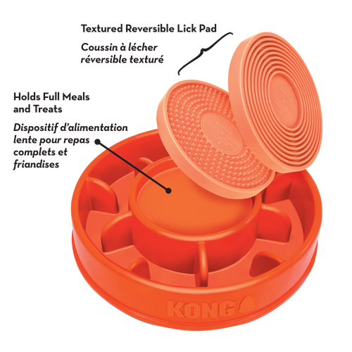 KONG Licks Mealtime Dog Treat and Slow Feeder (Large)