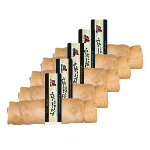 Redbarn New! Collagen Wrapped Esophagus Roll (Medium - Case of 25)