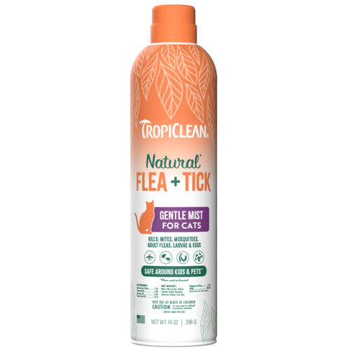 TropiClean Natural Flea + Tick Cat + Home Easy Mist Spray (7.4 oz)